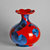 德化陶瓷复古摆件欧式花瓶家居客厅装饰品大号花瓶瓷器(21cm荷口瓶红之蓝)