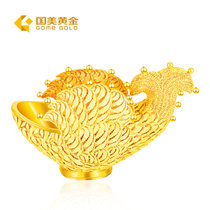 真快乐黄金   龙鱼金水盂摆件