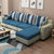 夏树 客厅小户型沙发M333(深蓝色 四人位+脚踏)