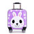 定制20寸儿童拉杆箱18寸登机箱男女旅行箱万向轮密码箱拖箱行李箱(18寸紫色3D小兔)