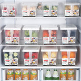 纳宝士（nowbox）冰箱收纳盒保鲜盒便携水果盒沥水厨房收纳盒塑料带手柄食品级储物盒SNH-01A白色5L