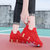 新款夏季运动鞋女网面休闲鞋软底跑步鞋鞋子女鞋子1942-6(红色 35)