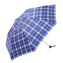 乾越 情侣格子伞雨伞创意短柄花伞 便携三折叠伞晴雨两用伞遮太阳伞(颜色随机 款式随机)