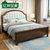 忆斧至家 美式 床 实木床 1.8米1.5m双人婚床储物 皮床卧室家具(单床 1.5米)