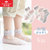 俞兆林儿童水晶袜夏季薄款女童玻璃丝袜 灰粉兔子(M 混色)