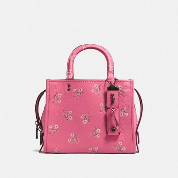蔻驰(coach)女包新款coach rogue 25 17 山茶花贵妇包时尚真皮女士单