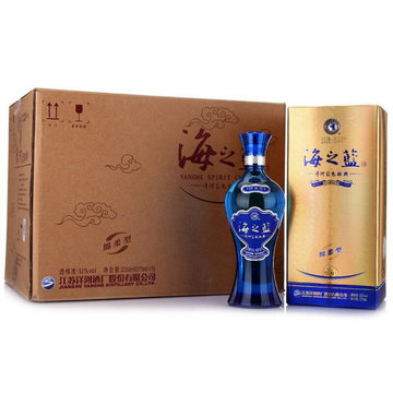 超市                                  洋河白酒52度375ml*6瓶 洋河