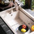科恩纳石英石水槽单槽加厚花岗岩家用商用套装一体厨房洗菜盆水池(D680古田麦高配套装)