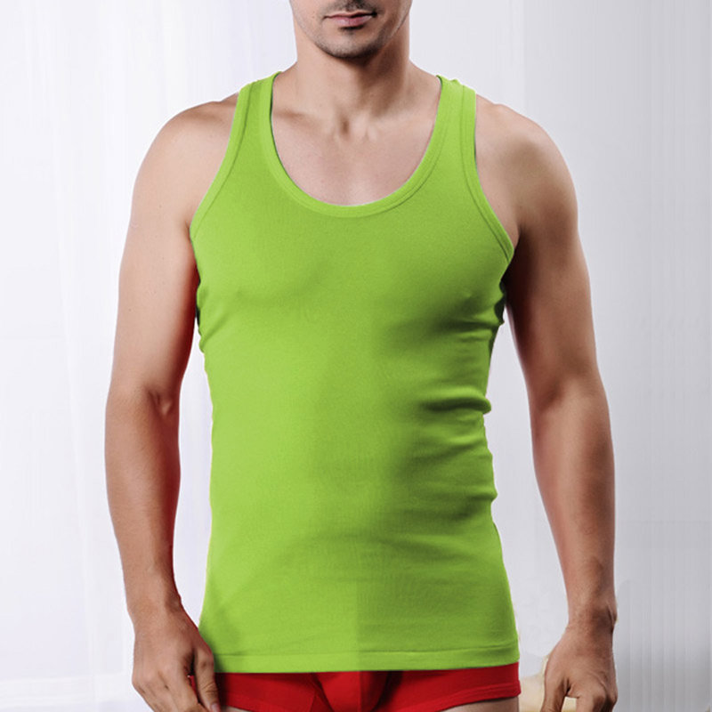 【抹胸/背心绿色xxxl图片】lang sha 浪莎 男士夏季薄款 休闲 运动