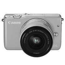 佳能（Canon）EOS M10 微型单电双头套机 灰色 (EF-M 15-45mm) & (EF-M 55-200mm)