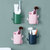 卫生间牙刷置物架壁挂式沥水免打孔浴室洗漱台梳子牙膏筒收纳筒(四个装（绿+粉+粉+蓝）)