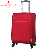 梦特娇商务休闲款防水牛津布22寸万向轮旅行箱包拉杆箱行李箱包 MG128001016(红色 18寸)