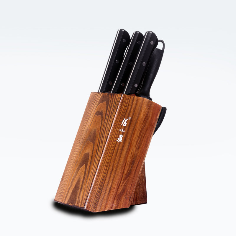 张小泉正品黑金刚厨房套刀七件套d30410100菜刀套刀