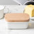 BOBAO 加厚搪瓷黄油盒长方加厚保鲜盒零食盒木盖卷边零食盒(大概能放400克黄油 默认版本)