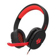 宾果(Bingle) G830 电脑耳机 头戴式 网吧 台式 游戏耳麦 重低音 带话筒(红色)