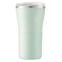 鸣盏 饮水机电水壶热水壶保温壶冷水杯保温杯茶杯可保温可速冷杯MZ-8009 绿色