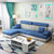 忆斧至家 可拆洗 小户型 简约现代布艺沙发沙发组合客厅家具转角三人位(蓝色-麻布 双人位 总长1.6米)