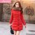 苏醒的乐园 2013冬季新款新品 韩版女装白鸭绒修身羽绒服YRF207(橘红色 S)