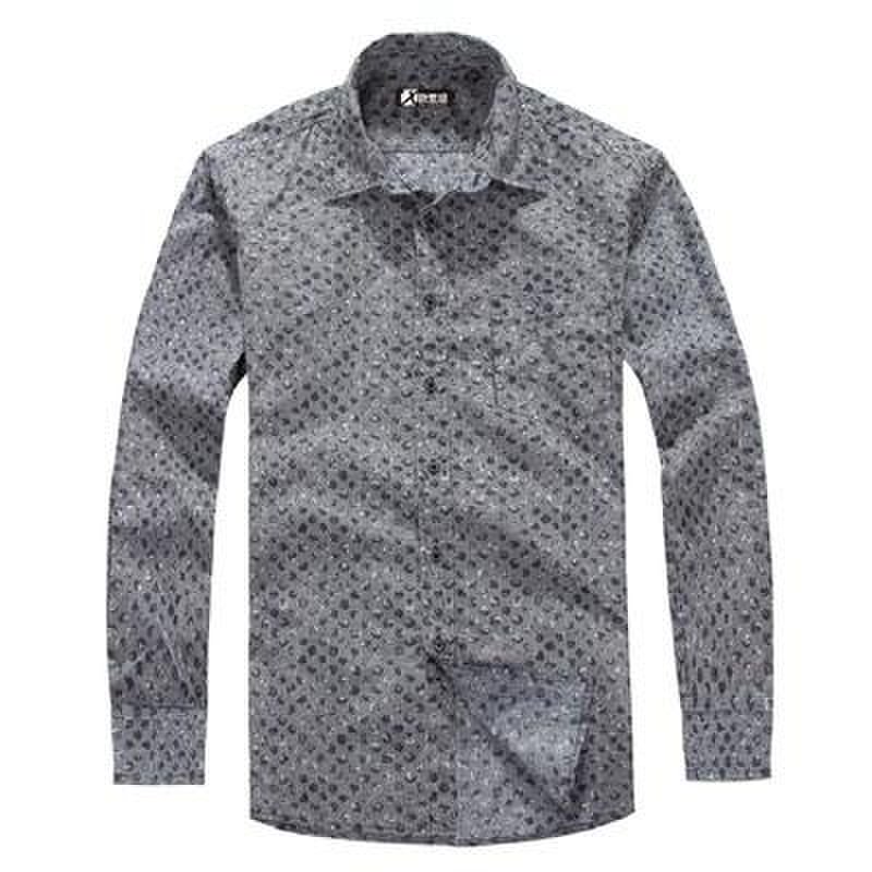 歆裳湖 秋装纯棉碎花男花衬衫 hmhd3h202 175/96a(41)