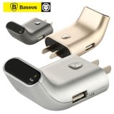 倍思双USB充电器 3.4A苹果三星手机平板 液晶显示智能安卓适配器(银色)
