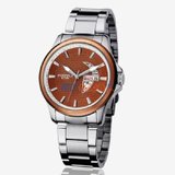 全球独家销售 EYKI艾奇 时尚经典钢带男士手表  钢带棕盘