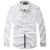 马罗威利 新品时尚英伦风格纯棉牛津纺印花长袖衬衫男衬衣(白色 M)