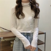 SUNTEK2022年新款春秋衣修身百搭打底衫长袖t恤内搭秋冬季白色上衣服女(M 029白色)