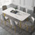 新飓岩板轻奢餐桌现代简约家用小户型长方形经济型北欧餐桌椅组合饭桌办公桌(1.4米岩板餐桌)
