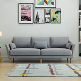 忆斧至家 1.7/2.1米小户型布艺沙发 简约现代北欧可拆洗单双三人客厅组合(浅灰色 单人位（0.9m）)