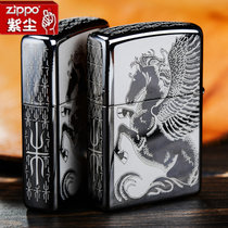 原装防风zippo打火机zppo 黑冰五面马 28802 马到功成 ZP正版(红色)