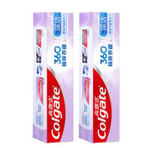 高露洁360备长炭深洁牙膏牙龈净澈清新口气牙膏120g*2支 牙龈护理，清新口气，多效护理