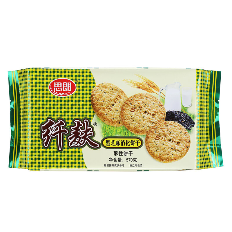 饼干糕点思朗芝麻味消化饼干570g粗粮代餐饼干休闲零食点心返回商品页