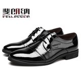 斐朗纳2018新款正装商务男鞋绅士系带透气休闲皮鞋男K9905(黑色 42)