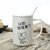 创简坊（CJIANFF） 陶瓷情侣杯马克杯可爱水杯带盖勺早餐杯牛奶咖啡杯子(饭谁煮配瓷盖瓷勺)