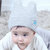 milky friends宝宝胎帽春秋冬男女儿童帽保暖条纹纯色套头帽婴儿帽(灰色（条纹） 均码（44-48CM）)