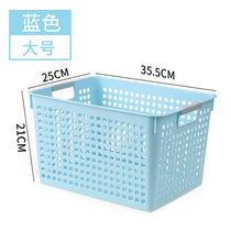 塑料收纳筐杂物收纳框桌面零食收纳盒长方形收纳篮厨房整理篮子(2)