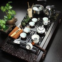 关耳窑 整套功夫茶具 实木茶盘茶具电磁炉茶盘套装 20140720SD79(祥云杯架-精品龙)