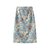 2021夏装设计感印花高腰A字裙子气质中长款包臀半身裙(蓝色 XL)