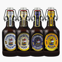 德国原装进口 弗伦斯堡白啤酒金啤皮尔森黑啤酒组合装各6瓶 330ML*24瓶整箱装 四款混装弗林博格(24瓶装)