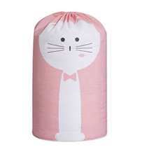 被子收纳袋衣服整理袋防潮防尘装棉被衣物的搬家打包袋子大号家用(粉色猫 82*44cm)
