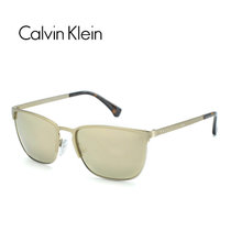 Calvin Klein卡尔文克莱恩太阳镜 CKJ122S 男女款时尚金属驾驶墨镜 潮人太阳镜(金色)