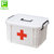 乐服 家用小药箱医药箱特大号药品收纳箱儿童安全药盒家庭用药箱(白色超大号)