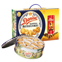 印尼进口皇冠丹麦曲奇饼干681g+150g爱时乐礼盒装 (danisa) 休闲零食饼干 送礼品大礼包(新老包装随机发)