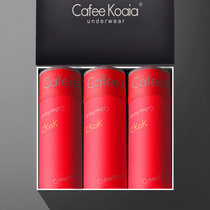 Cafee Koaia男士内裤平角裤莫代尔四角短裤印花夏季裤衩ck60(红色 L)