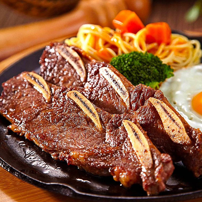 黑椒牛仔骨1000g袋装牛肋排肉新鲜牛小排 带骨牛排(2000g)图片大全