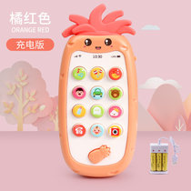 儿童玩具手机仿真 男孩模型电话玩具 婴儿可咬会唱歌早教女孩 红色双语音乐手机(电池版)(红色双语音乐手机(充电版) 默认版本)