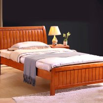 云艳公寓宿舍现代简约中式木床硬板床 卧室经济型租房简易床 YY-887 1.5米