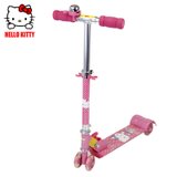 HELLO KITTY 凯蒂猫踏板车儿童滑板 四轮减震刹车全铝闪光轮HCA21187粉红粉色均码