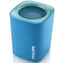 飞利浦(PHILIPS) BT100A 无线便携式音箱 高清音质 时尚便携 免提通话 抗消顶设计 蓝色