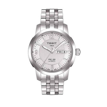 tissot 天梭 prc200运动系列钢带双日历男士自动指针机械手表男t014.